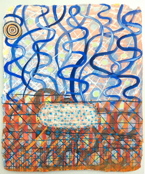 Mangrove”, 2021, unique gouache & pulp painting on handmade paper –  Constellation Studios