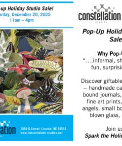 Holiday Pop-up Studio Sale, Sat Dec 20, 11-4